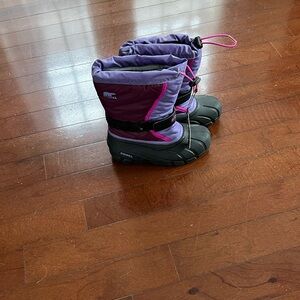Sorel Plum and Charcoal Snow Boots